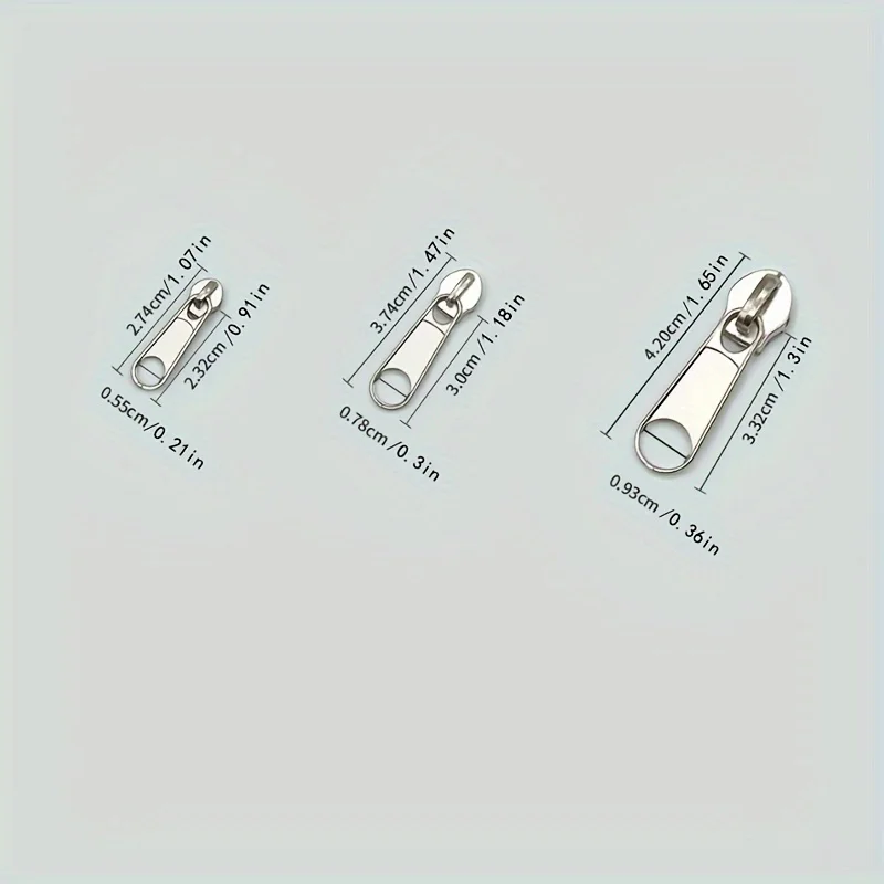 6Pcs 3 Sizes Universal Instant Fix Zipper Repair Kit Replacement Zip Slider Teeth Rescue New Design Zippers Sewing Clothes