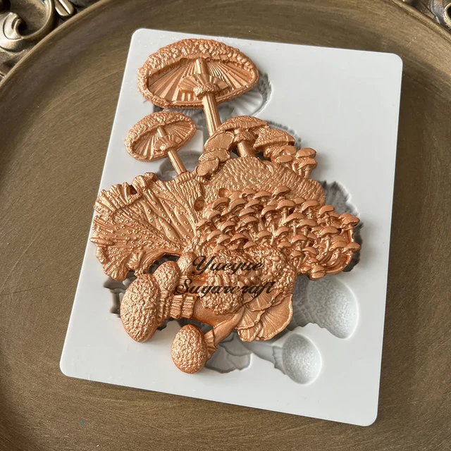 Stampo per gesso in resina epossidica in Silicone a fungo stampo per torta  in piastrelle di ceramica stampi per fondente strumenti per decorare torte  stampi in resina fai da te - AliExpress