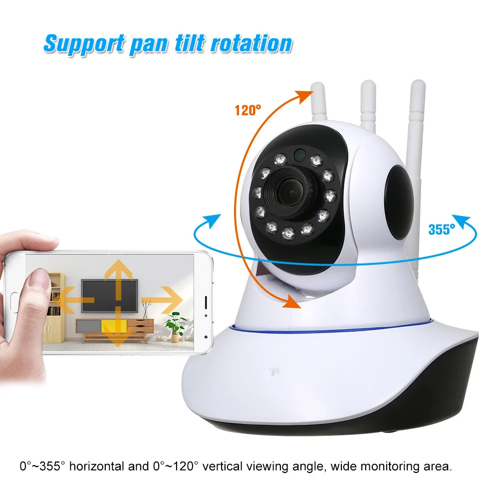 Monitor Camera Baby Monitor Robo 3 IP Antenna WiFi 360&ordm; 720P Yoosee APP Surveillance Camera security camera wireless baby monitor video baby monitor