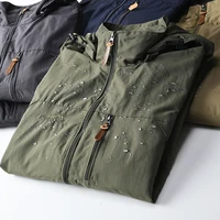 Windbreaker Men Tactical Jacket Waterproof Outdoor Hooded Coat Sports Military European Size S-5XL Field Climbing Thin Outwear 5