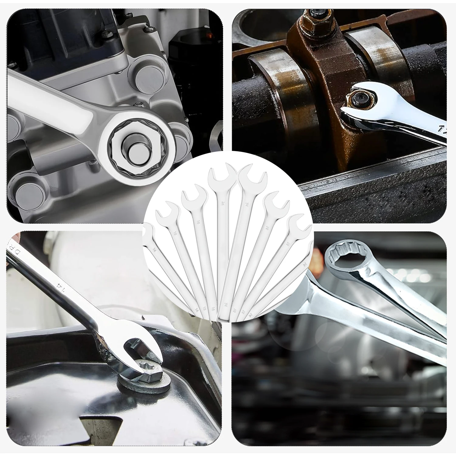 7-24mm Offene Box Ende Kombination Schlüssel Geöffnete Ringe Combo Spanner Haushalt Auto Reparatur Hand Werkzeuge Heimgebrauch schlüssel – Detail 5