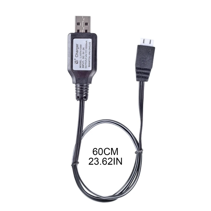 Universal 7.4V Li-ion Battery Charger 1000mA XH-3P Reverse Interface USB Charging Cable for Remote Control Aircraft
