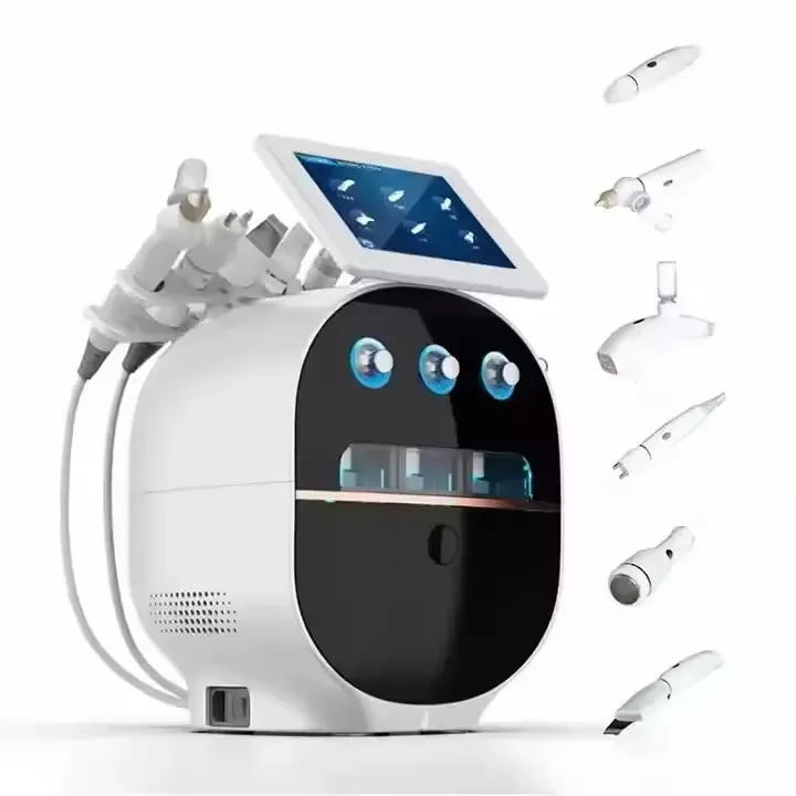 6 In 1 H2O2 Hydro Dermabrasion RF Lifting Spa Facial Hydro Facial Dermabrasion Machine Bubble Deep Cleansing Salon Machine