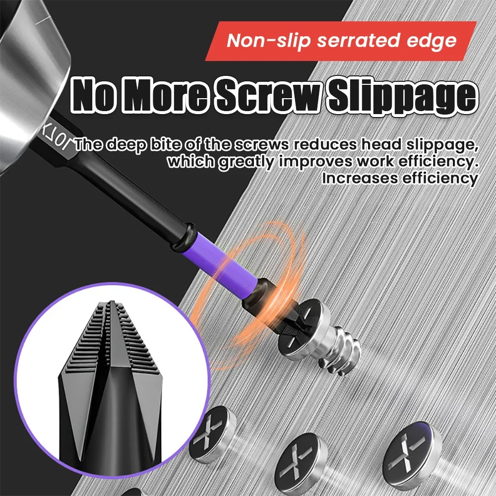 Non-Slip Impact Batch Head Strong Magnetic Cross High Torque Hardness Screw 25/50/65/70/90mm Waterproof Ph2 Screwdriver Bits Set precision screwdriver set,magnetic screwdriver set,screwdriver set,magnetic screwdriver bits,magnetic screwdriver bit set,screwdriver bit