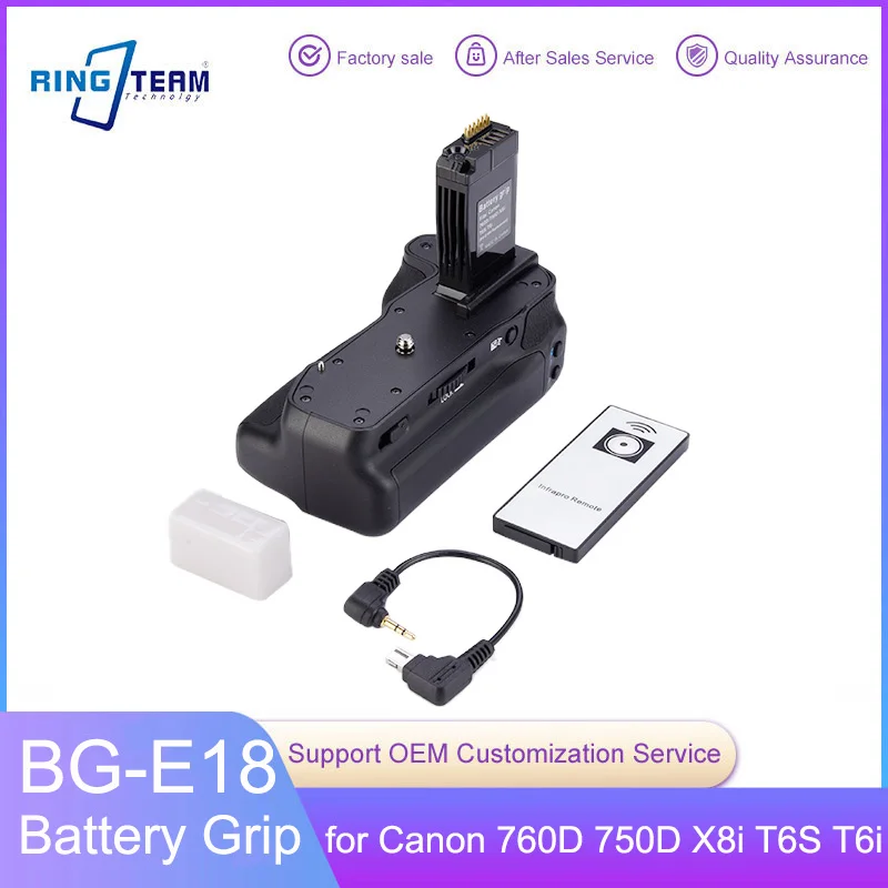 Impugnatura Della Batteria T6S Con Telecomando A Infrarossi Bg-E18 Impugnatura Della Batteria Per Impugnatura Verticale Canon Eos Rebel Bg-E18H