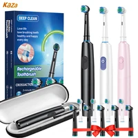 Rechargeable Electric Toothbrush Rotary Electric Tooth Brush for Adults Smart Tooth Brush Teeth Cleaner with 8 Soft Brush Heads 1
