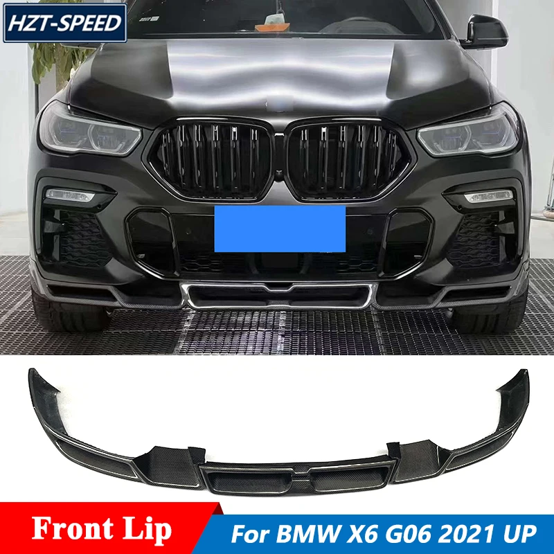 3PCSCarbonFiberMaterialFrontBumperSplittersSpoilerLipForBMW