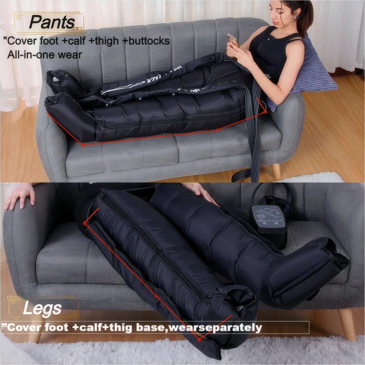 6-Chamber Exercise Recovery Boots Foot Air Wave Pressure Massage Leg Lymphatic Drainage Relaxation and Recovery Ion Therapy 10 6-Chamber Exercise Recovery Boots Foot Air Wave Pressure Massage Leg Lymphatic Drainage Relaxation and Recovery Ion Therapy 4