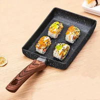 Yuzi Shao Fry Pot Square Flat bottomed Pot Wheat Rice Stone Non stick Pot Steak Pot Pancake Pot Breakfast Pot 2
