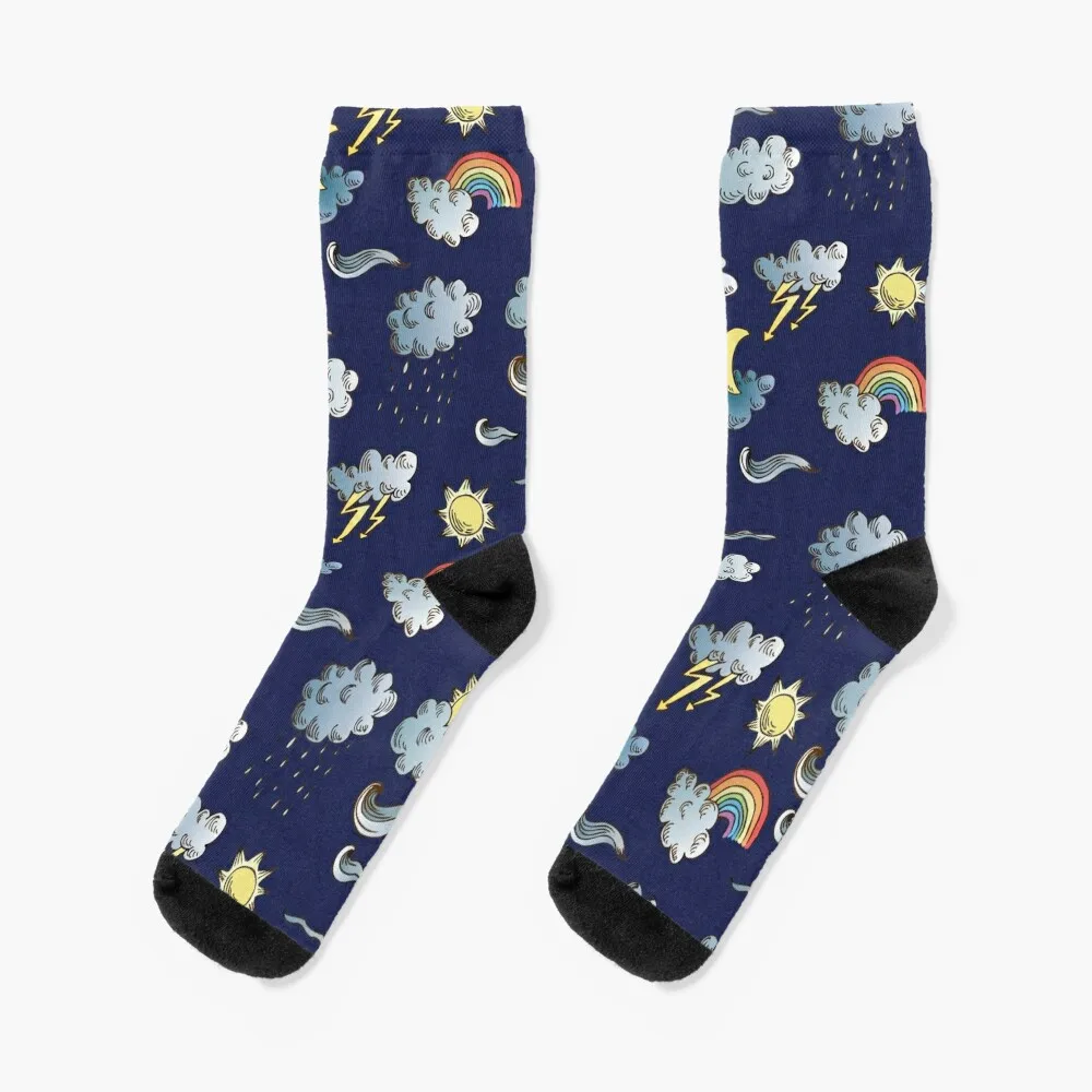 

weather symbols Socks football floral Women Socks Men's