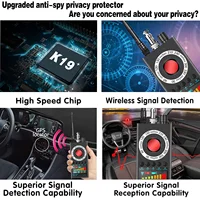 Nouveau K19 + détecteur de caméra cachée d'écoute RF sans fil Gsm Signal sonore GPS Tracker détecteur de caméra détecteur de bugs 4