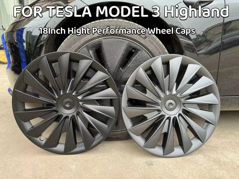 Sf58d66f3e5b54f44ac4fa277fd84dbdcW 4PCS Wheel Cover For Tesla Model 3 Highland Version 2024 18 Inch Hub Caps Performance Replacement Wheel HubCap Full Rim Cover