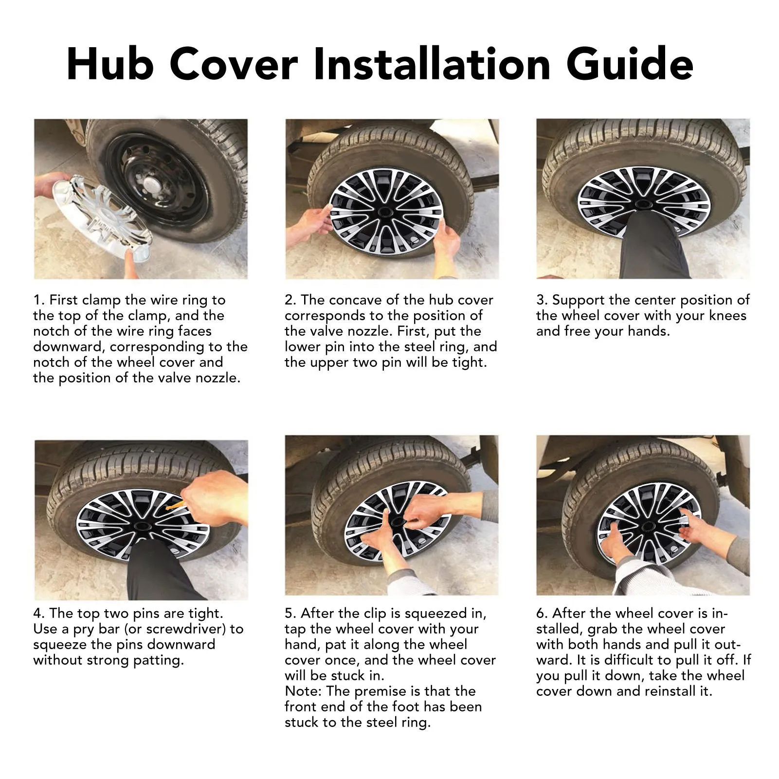 15in Hubcaps Full  Stylish Look  Fit  R15 Wheel Rim Cover for Most Cars Truck SUV Wheel Hub