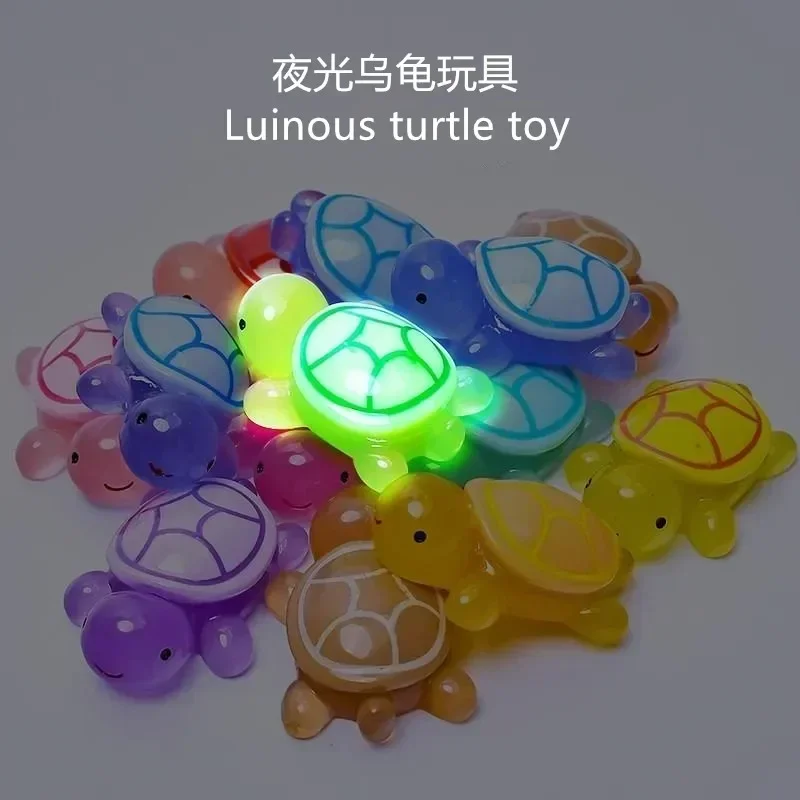Luminous Turtle Resin Handicraft Ornament Doll Luminous Desk Decoration Kawaii Accessories Resin Toy Accessories