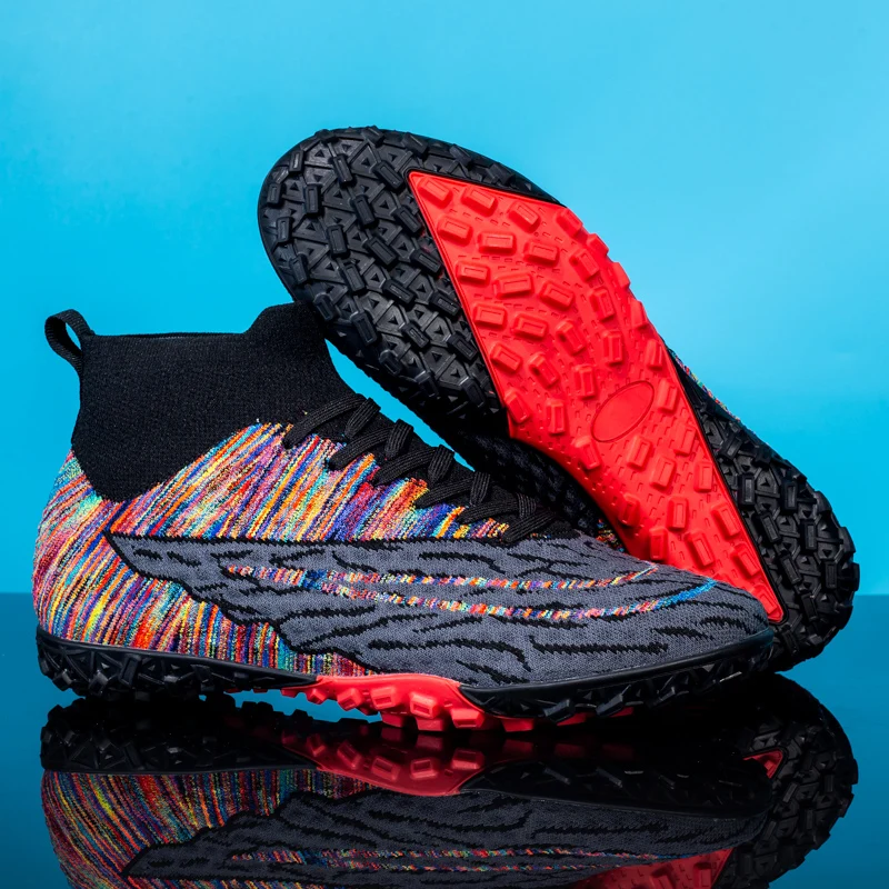 Brand Men Football Boots Professional FG/TF Soccer Shoes Young Kids High Ankle Cleats Grass Soccer Sneakers Futsal Training Shoe