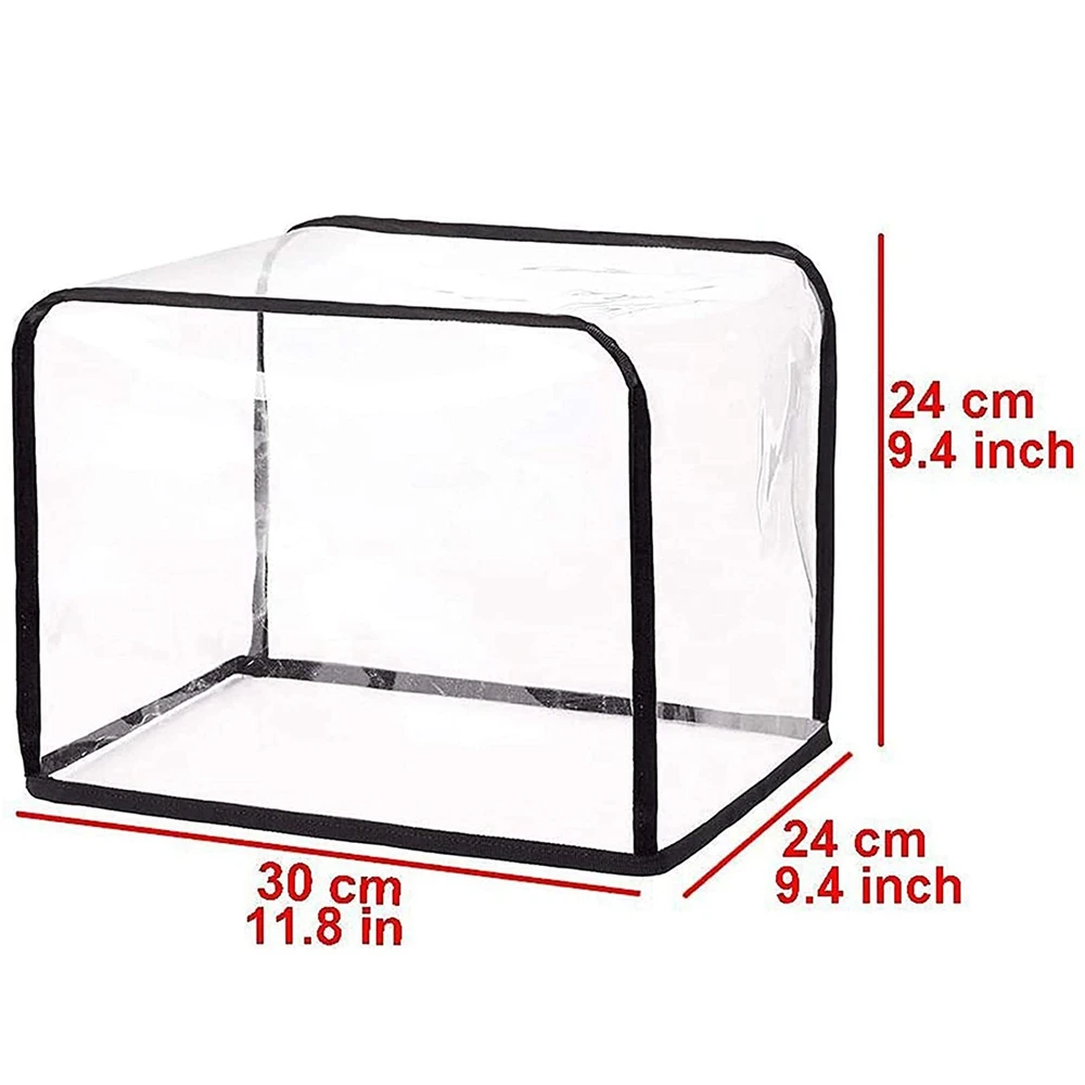 Toaster Oven Dust Cover Kitchen Appliance Cover Transparent Breakfast Machine Toaster Cover Foldable Dust Cover images - 6