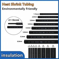 Premium Black Heat Shrink Tubing for Cable Repair and Insulation (Length - 5m)