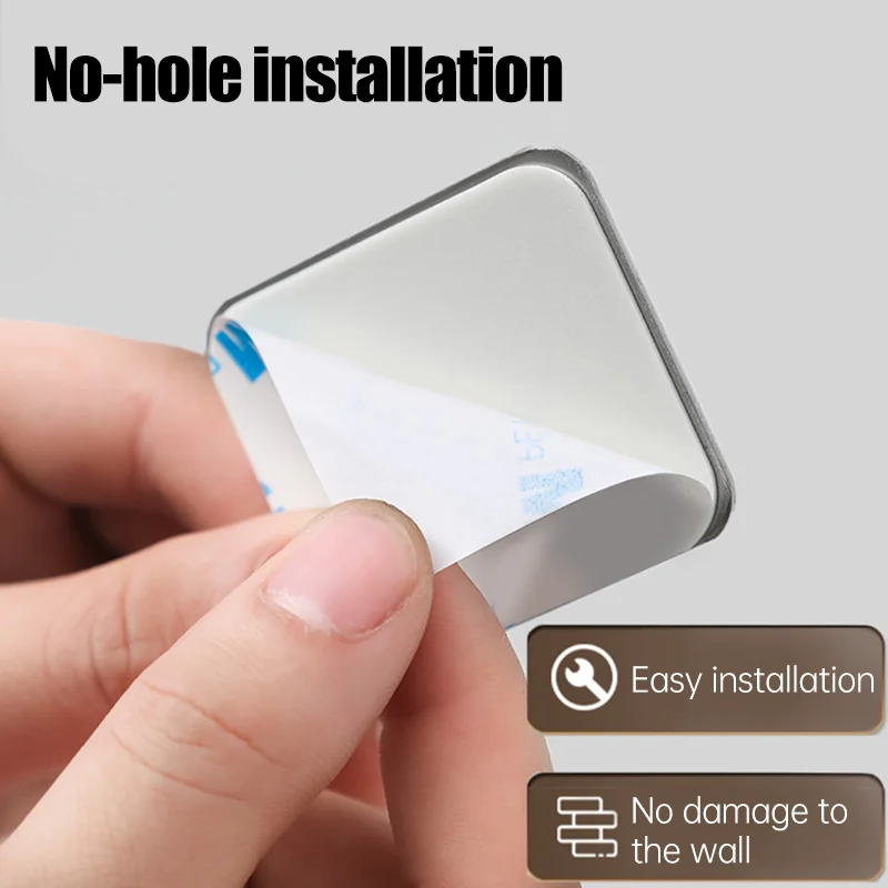 Waterproof Adhesive Wall Hook Stainless Steel Bathroom Hooks Towel holder Closet Hook Kitchen Hardware Multi-Purpose Hanger