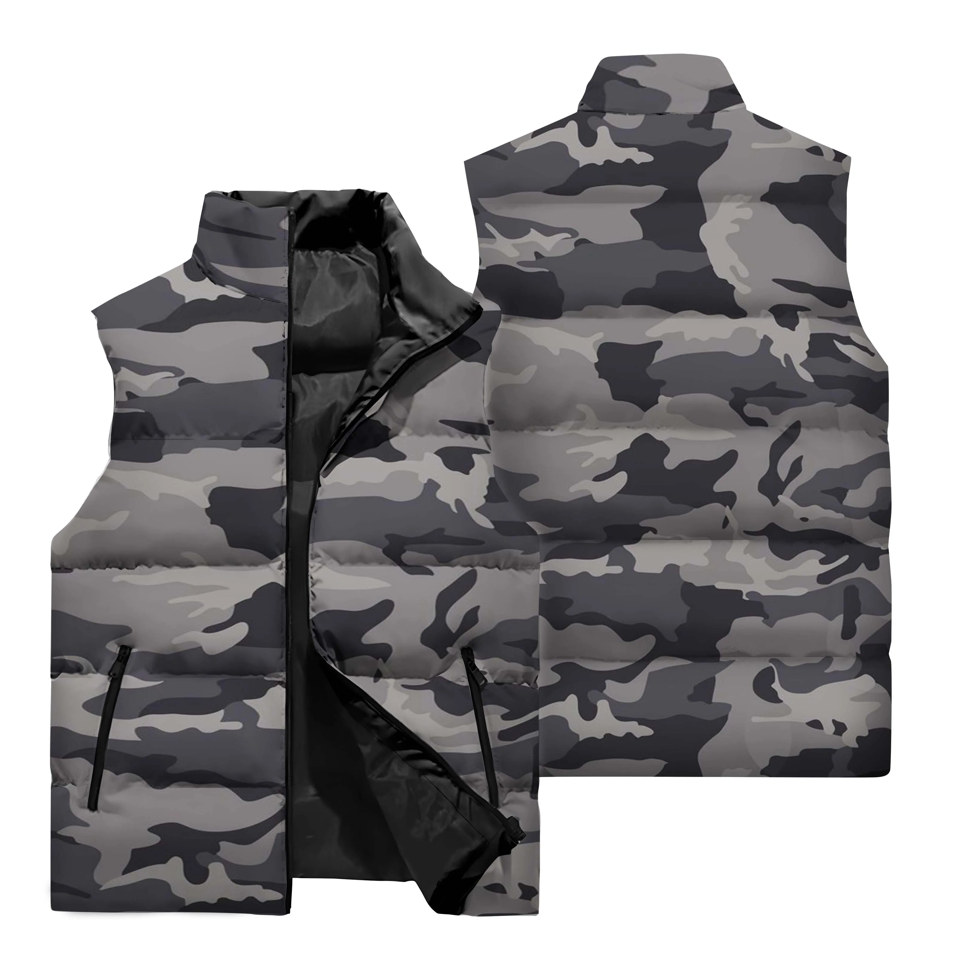 thumbnail image 1 of Chaleco sin mangas para hombre, cálido y resistente al viento, con estampado exquisito en 3D, para deportes al aire libre, fitness, ciclismo, 1 of 5