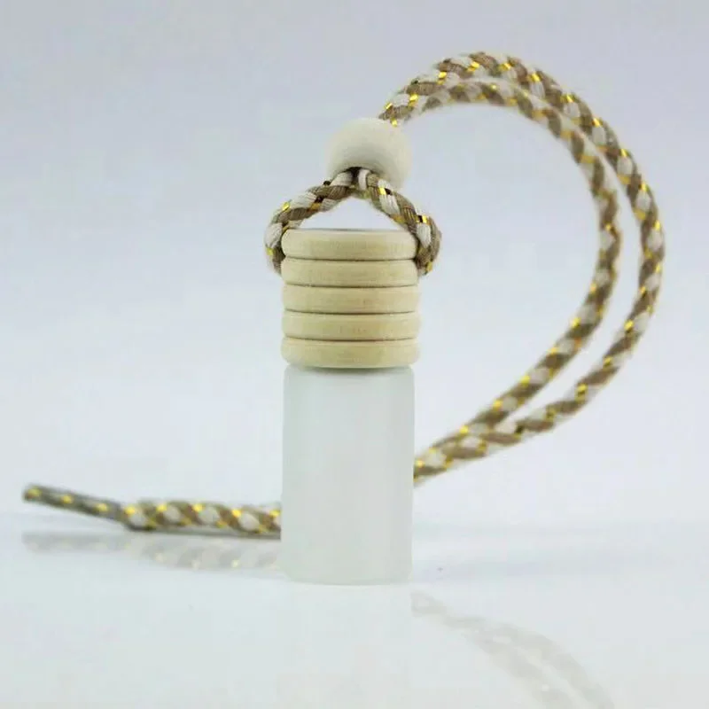 

10Pcs Car Hanging Glass Bottle 5ml Essential Oils Perfume Bottle Air Freshener Auto Ornament Perfume Pendant Refillable Bottles