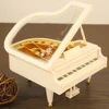 Mini Romantic Rotating Dancer Piano Music Box Ornament Clockwork Mechanical Jewelry Boxes for Birthday Gifts Home Decoration 4