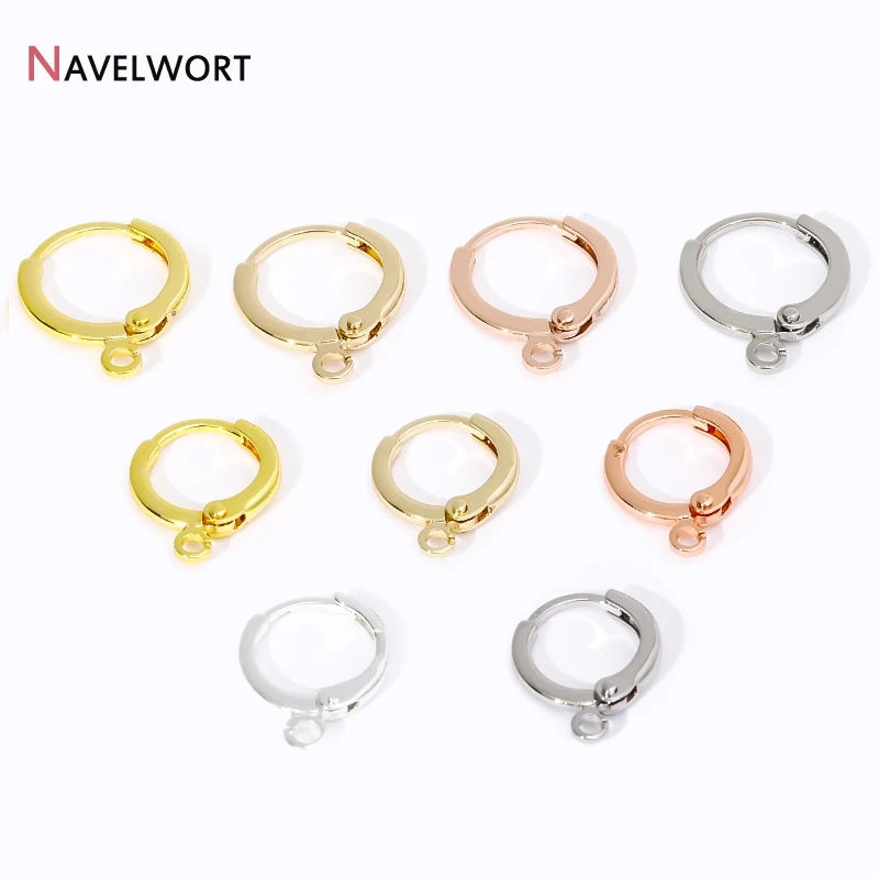 5 짝/몫 14K/18K 골드 도금 라운드 프랑스어 귀걸이 후크, 귀걸이 걸쇠 피팅 Earwire DIY 쥬얼리 액세서리 만들기 도매