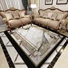 European Light Luxury Marble Carpet Living Room Decor Soft Comfortable Sofa Home Bedroom Rugs Washable Balcony Coffee Table Mat 2