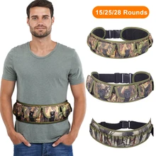 

Tactical 15/25/28 Rounds Ammo Shell Holder Belt 12/20 Gauge Ammo Pouch Shot Gun Shell Bandolier Waist Bullet Cartridges Holster