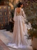 O-neck Long Sleeve Wedding Dress Elegant Lace Applique Bride Robe 2025 Vintage A-line Long Bridal Gown Customized Robe De Mariée 3