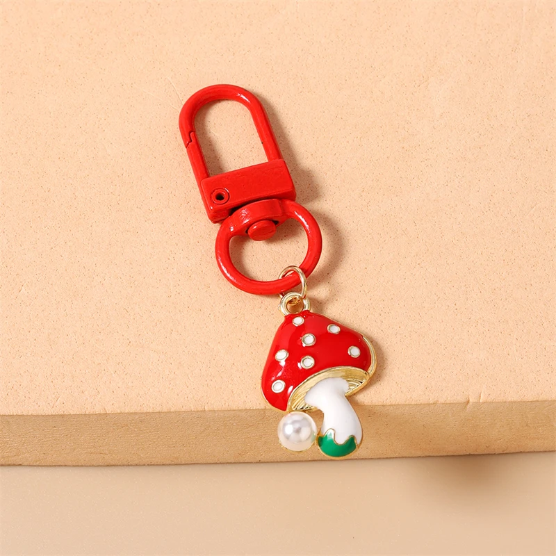 Niedlicher Pilz-Schlüsselanhänger für Frauen und Männer, Autoschlüsselhalter, Handtaschenanhänger, Schlüsselringe, Accessoires, DIY-Schmuckgeschenke – Detail 5