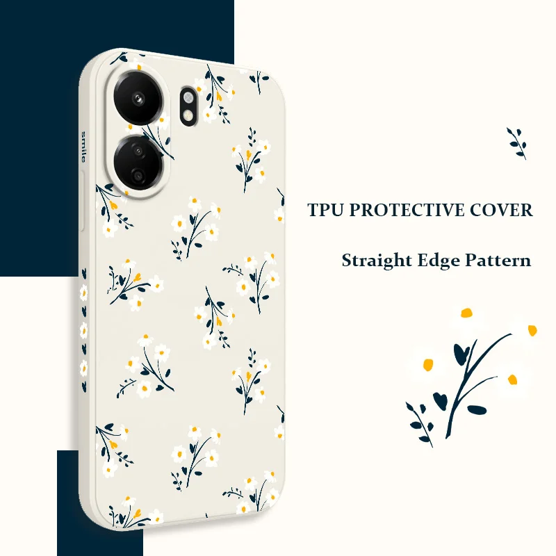 Elegant Floral Silicone Soft Phone Case Cover