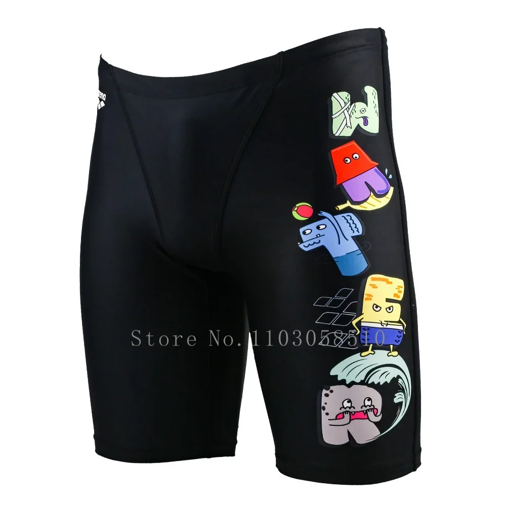 Men's Swim Jammer Endurance Athletic Training Swimsuit Beach Swimming Trunks Swimwear Jammer Summer Tight Surf Diving Pants
