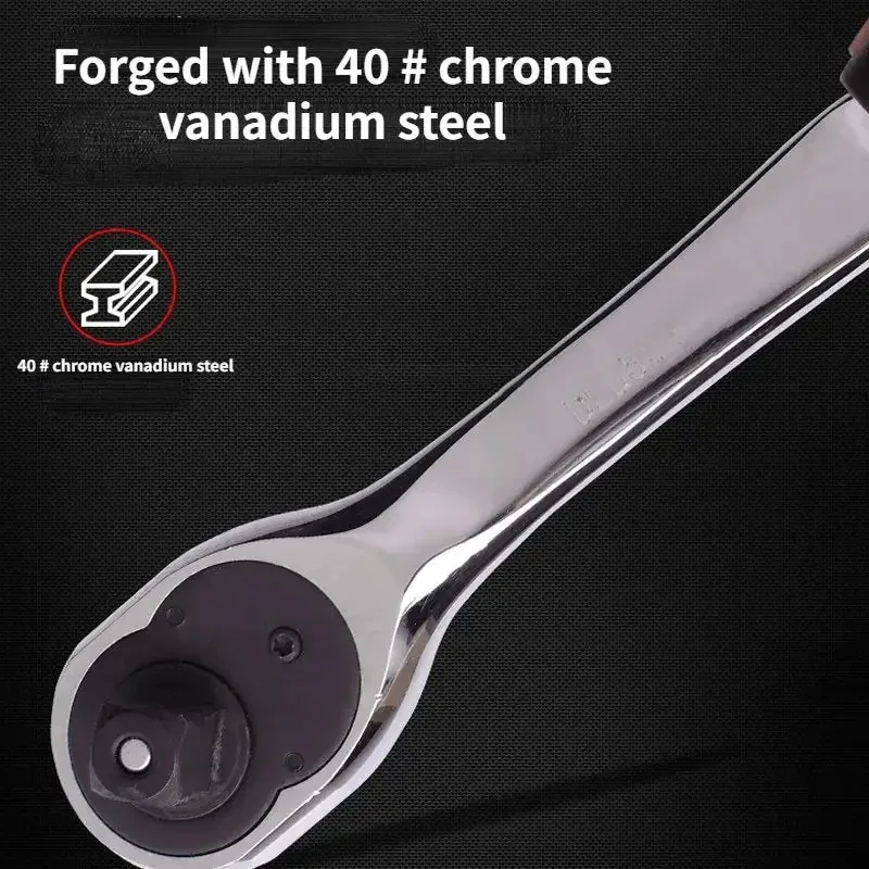 델리 래칫 렌치 세트, 전문 도구, 자동차 수리, 워크샵 Maintenan72-Tooth, 조정 가능한 소켓 래칫 스패너