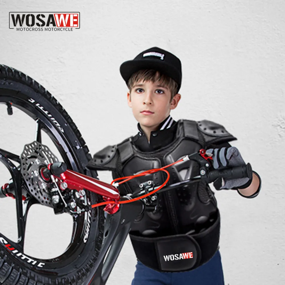 WOSAWE Protector Motorcycle Body Armor 4-16 Children Kid Guard Sports Jacket Gear Bicycle Snowboard Hockey Back Chest Protection