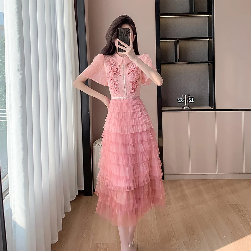 Midi Dress Long Sleeve Pink Dress Womens Ammie Long Sleeve Midi Dress