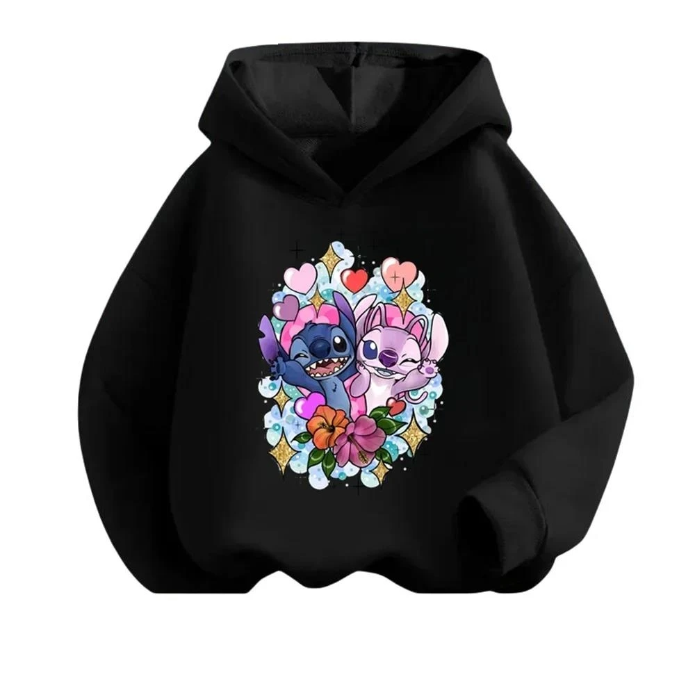 thumbnail image 1 of Nuevo conjunto de sudadera con capucha de Stitch para niñas, sudadera de otoño e invierno, jerséis Harajuku de manga larga, camisetas casuales con capucha de la serie Disney Stich, 1 of 5