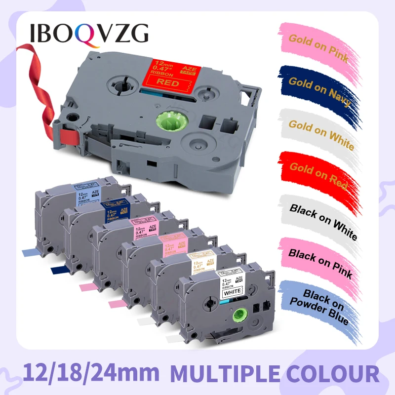 

IBOQVZG Satin Ribbon Tapes Multicolor Compatible for RE34 RN34 R234 RW34 R231 R231 R531 RE31 Label For Brother Label Maker gift