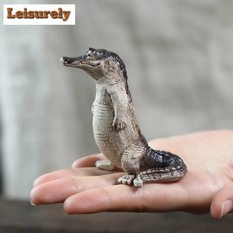 Yixing Zisha Crocodile Financial Baron Tea Pet Japanese Tea Sculpture Tea Figurine Play Toys Tea Statue Ornaments Craftsmanship