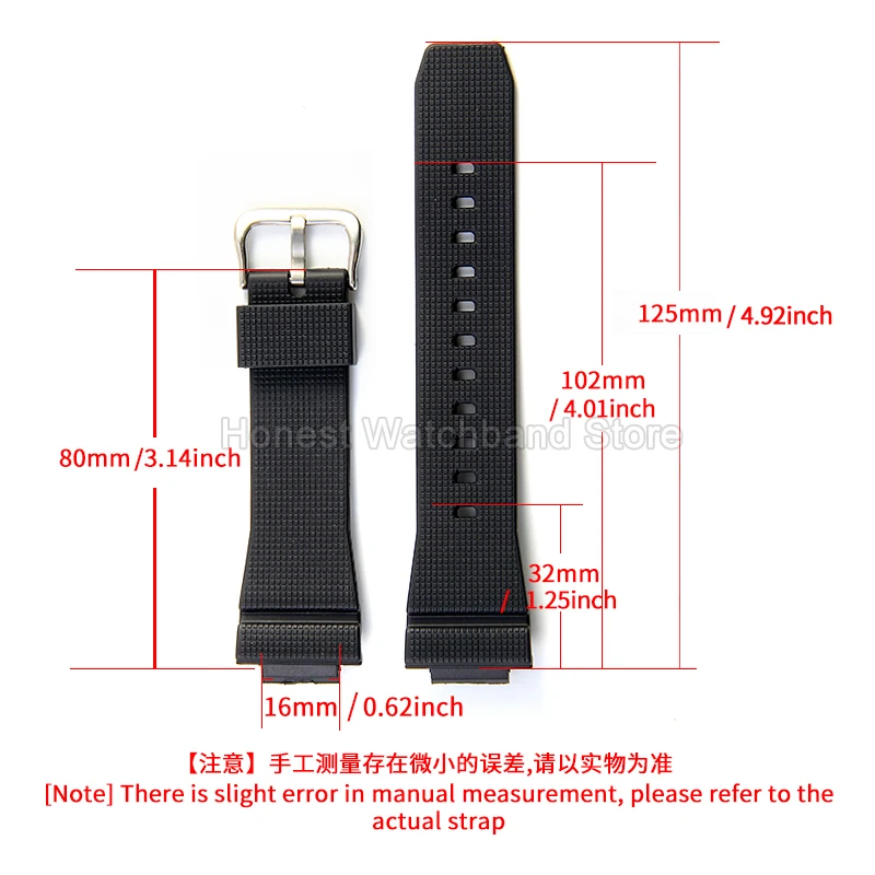 Transparent Gray Red Orange Resin Watch Strap for Outdoor Activities - 16mm