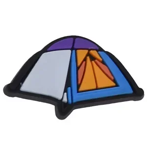 2 Stück / Los Wandern und Camping im Freien Charakter Schuh Charms Designer Zelt Kombination Frauen Tier Schuh Charms Zubehör Mädchen – Detail 19
