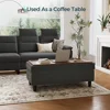46 Inches Wide Linen Coffee Table Long Shoes Bench Footstool, Storage Chest, Foot Rest Stool, Storage Ottoman Bench 4