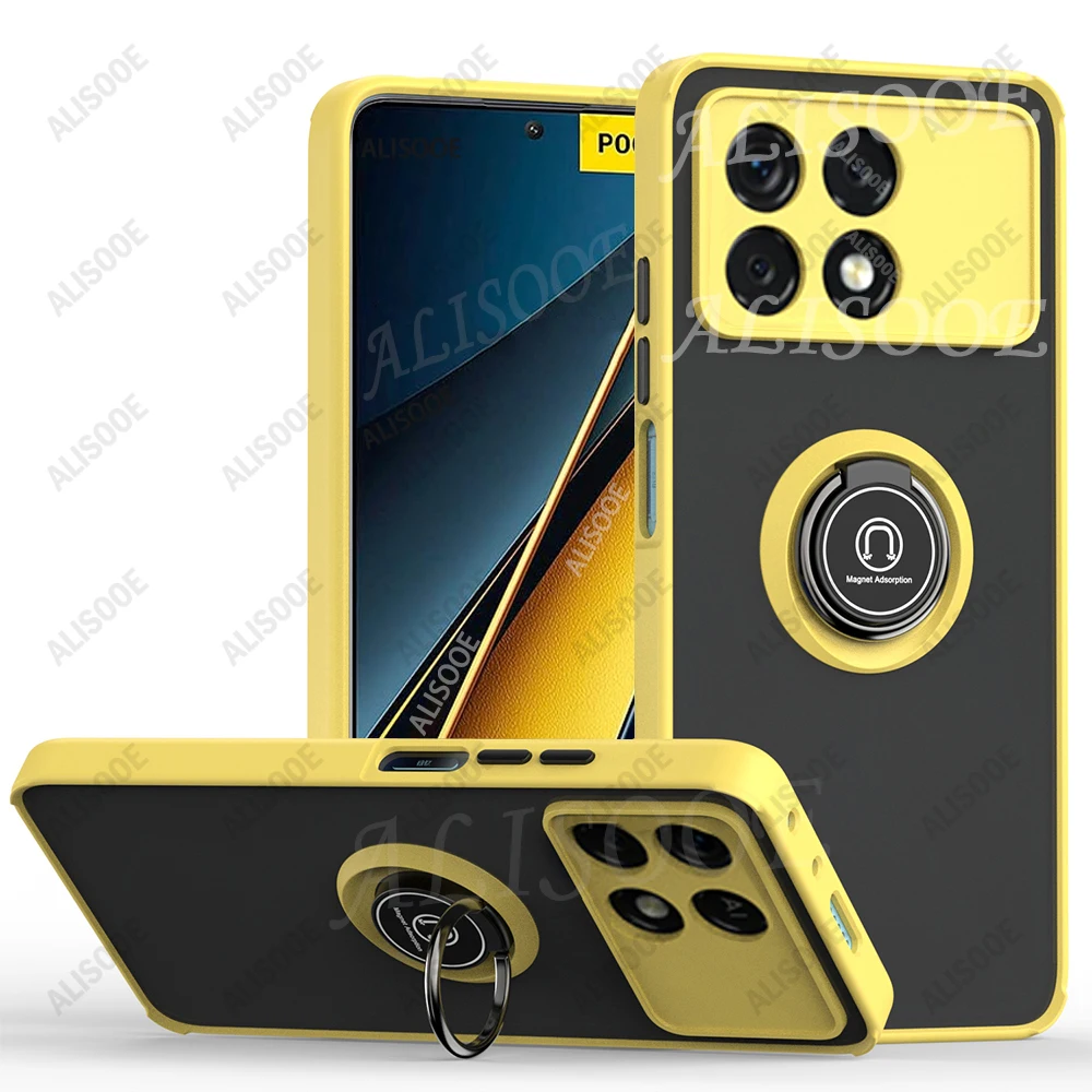 Kickstand Armor Ring Holder Protective Case - Shockproof Cover