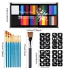 Body Face Painting Kit for Kids Adults,10 Color Face Makeup Palette with Brush,Halloween Carnival Artist Cosplay Art Party 6
