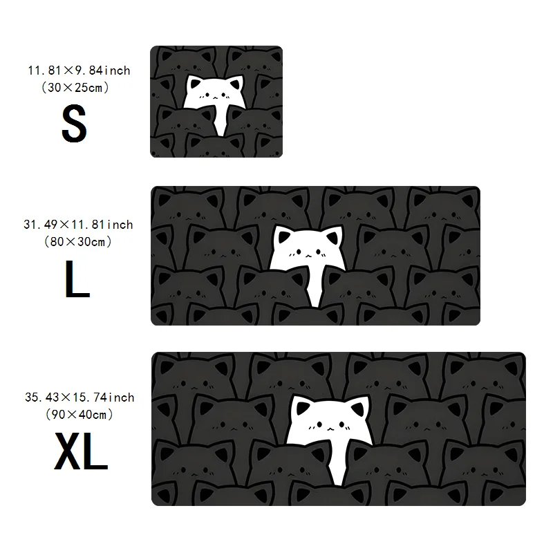 لوحة ماوس لطيفة غير قابلة للانزلاق على شكل قطة، لو...