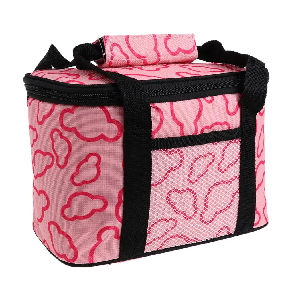 Portable Lunch Box Travel Picnic Tote Insulated Cooler Bag with Zipper 16cm