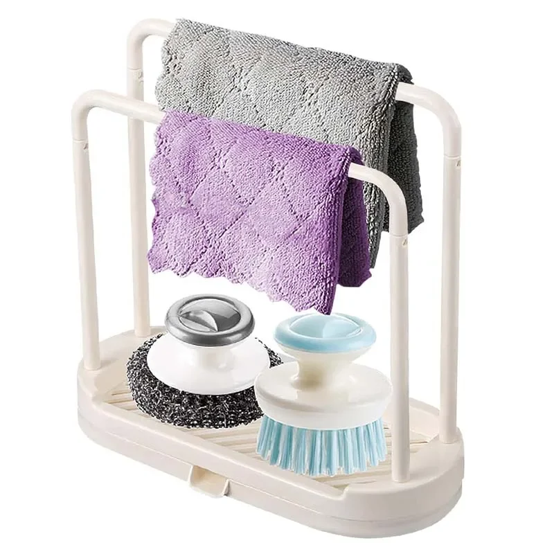 Kitchen Sink Drain Rack - Sponge and Rag Storage Basket