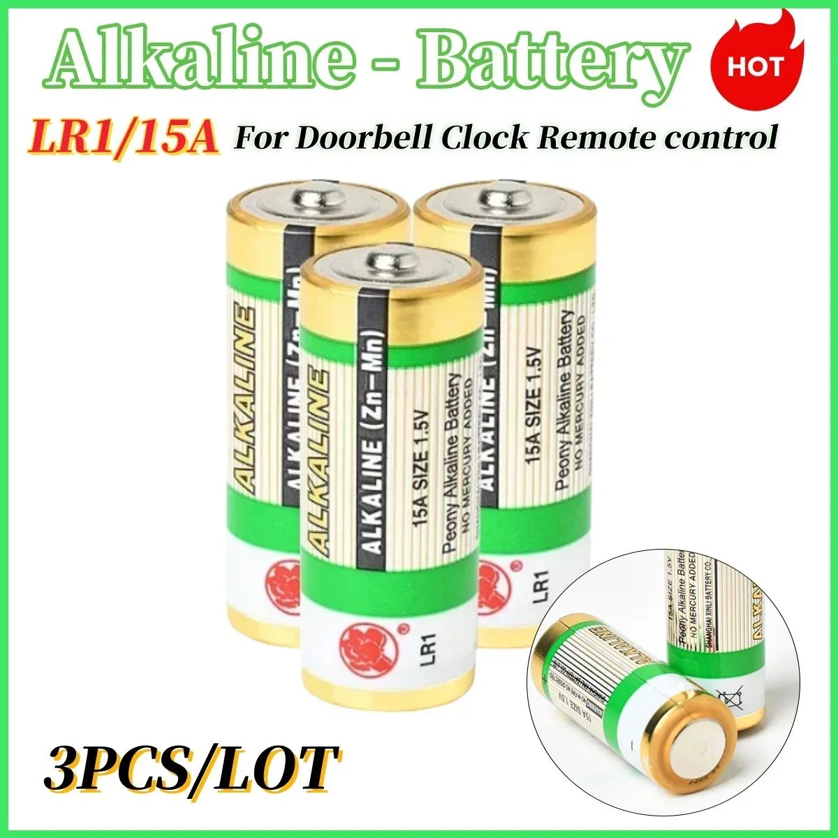 1.5V LR1 15A AM5 E90 AM5 MN9100 N Size Alkaline Battery For MP3 Walkman Toy Doorbell Bluetooth Speaker Dry Primary Batteria 3pcs alkaline battery disposable battery