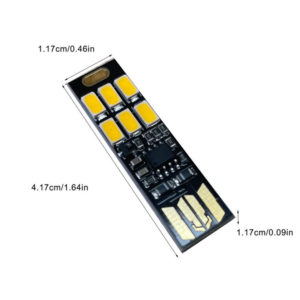 LED Night Light Portable Mini 5730 USB 6 LED Light 5V Touch Sensor Dimmable Night Light for Power Bank Computer Laptop Book Reading Table Lamp