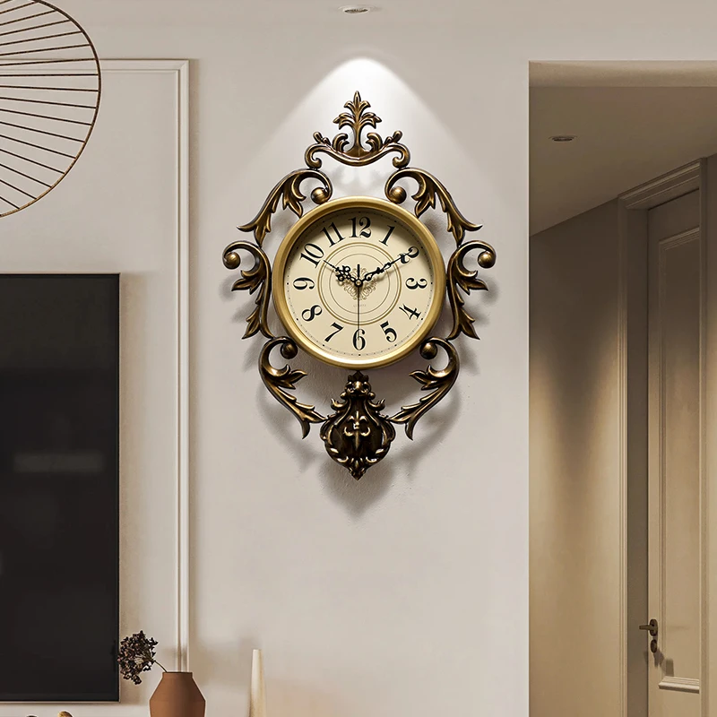 Bird Collection French Vintage Premium Living Room Wall Clock Art Clock Wall-Mounted 2025 New Arrival American Style Home Decor