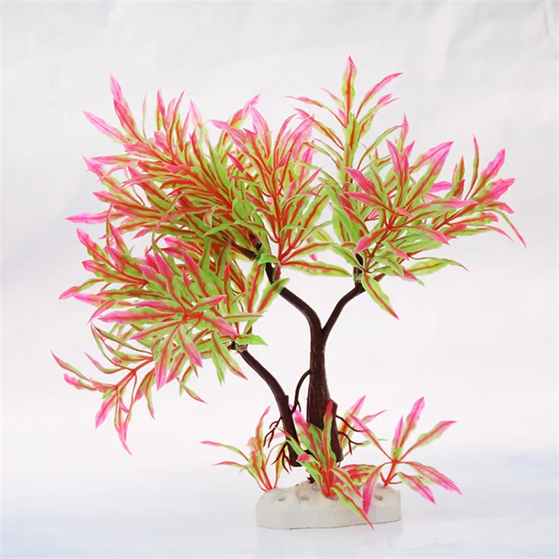 1 Pz Acquario Pianta Albero Acquario Di Plastica Accessori Per Piante Artificiali Acquario Ornamento Decor Paesaggio